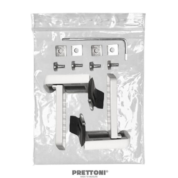 Set Cleme De Prindere Universale Pentru Rulouri, metalic, alb, 2 buc