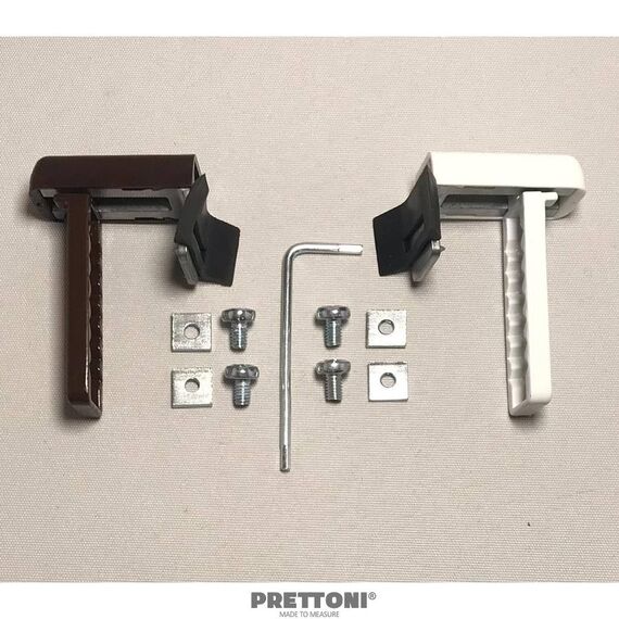 Set Cleme De Prindere Universale Pentru Rulouri, metalic, gri, 2 buc