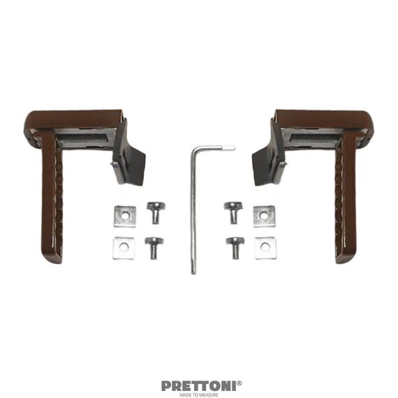 Set Cleme De Prindere Universale Pentru Rulouri, metalic, maro, 2 buc